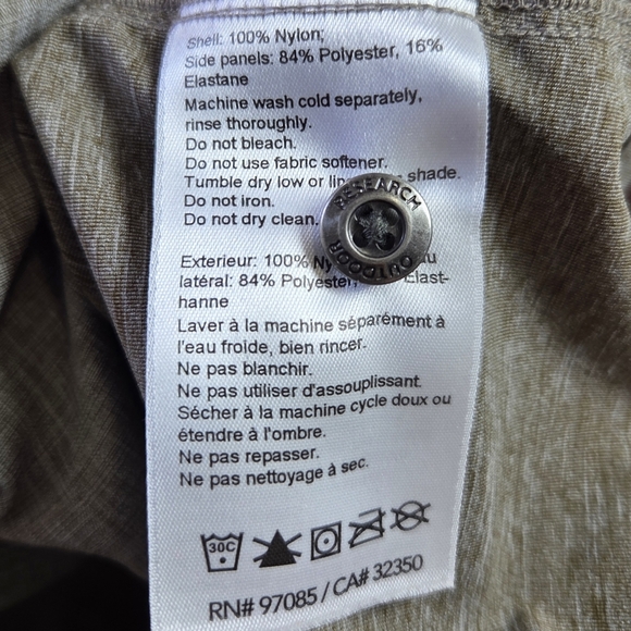 Outdoor Research Light Brown Casual Button Down Shirt With Roll Tab Sleeves L - Picture 7 of 8